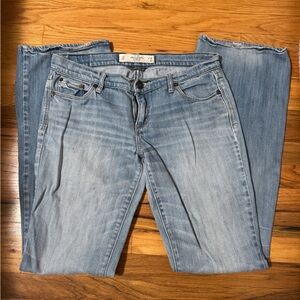 Vintage 90s/Y2K Abercrombie Fitch ultra low rise bootcut jeans 2R (26/33)